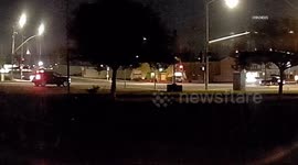 US, Bakersfield: Bakersfield Fiery Major Crash Caught on Camera
