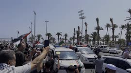 Libya: Libya's Tajura welcomes Maghreb Resistance Convoy advancing toward Gaza