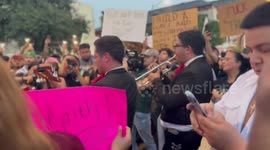 US: Mariachi Band Preforms During Anti-ICE Protest in San Antonio, Texas