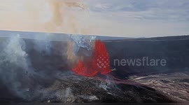 Kilauea Volcano blasts lava 330ft in the sky in Hawaii