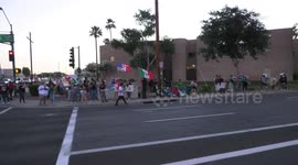 US, Bakersfield: Phoenix Multiple Crashes During ICE Protest