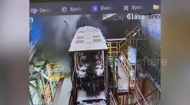 Moment suspected discarded vape sparked fire at waste management facility