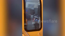 Tube driver spotted knitting and watching telly on the job