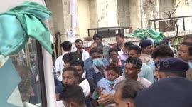 India: Grieving relatives crowd hospital for DNA identification after fatal India plane crash