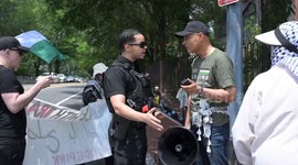 US: Activists protest outside Israeli embassy in Washington, over attacks on Iran