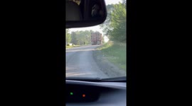 Lumber Truck Loses A Log