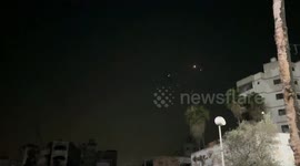 Missiles seen over Gaza as Iran launches retaliatory strike on Israel
