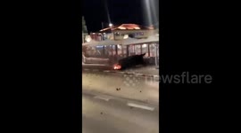 Israel: Debris Falls on Tel Aviv Streets After Iranian Attack