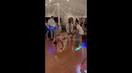 Wedding flip attempt ends with a faceplant and a dance-off in Chicago, Illinois