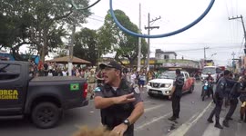 teachers protest ends with police repression