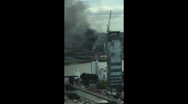 Smoke and fire in Greenwich