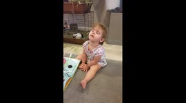 Florida baby tries really hard not to fall alseep