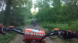 Motocross crashed into a bicycle