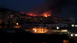 Fire in Funchal Madeira Island