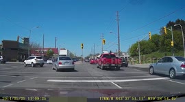 Biker close call in Toronto