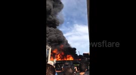 Tanker trailer explodes on highway in Montreal, Canada