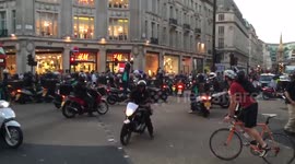 Deliveroo riders protest in Central London