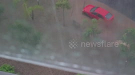 Rain and mud in Funchal Madeira