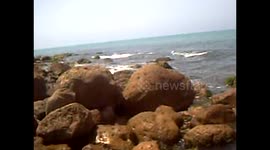 The surf of the sea on a beach algeria 2016
