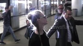 Amber Heard arrives at LAX Airport in Los Angeles