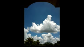 Beautiful white clouds in the blue sky - Time lapse video