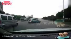 Out-of-control car escapes being crashed