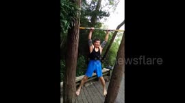 63-year-old man works out like an athlete