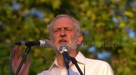 Jeremy Corbyn supporters gather at London rally