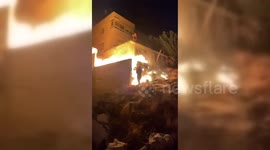 Palestinian Home Hit By Missile Debris