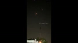 Israel's Iron Dome seen taking out Iranian missiles over Jerusalem