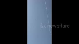 Israel: Footage of a drone from Iran being intercepted in the Galilee region by Israel