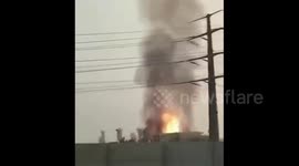 Iran: Footage of the impact of the attack on Iran's Fajr Jam natural gas refinery in Bushehr province