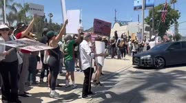 US, Bakersfield: Los Angeles  #8211; Studio City No Kings Protesters Rally for Immigration Reform On Ventura BLVD Part 2