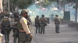 US, Bakersfield: Los Angeles-Downtown No Kings Day Protest Tear Gas Deployments Part 10