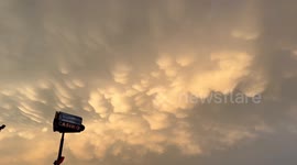Great end to a surprise storm Chase with some Mammatus clouds