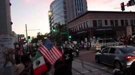 US, Bakersfield: Santa Ana No Kings Day Hundreds of Protesters Gather Part 1