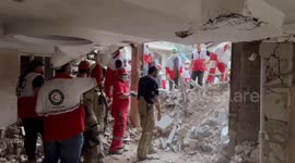 Iran: Iranian teams continue search and rescue efforts in heavily damaged building in Israeli attack