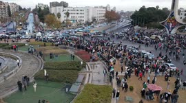 Drone Footage: Syrian Revolution Flag Raised in Damascus’ Umayyad Square