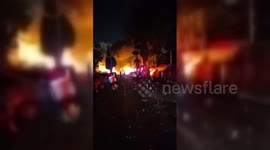 Israel: Firefighters Battle Major Blaze in Haifa Following Iranian Strike