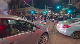 US, Los Angeles: Santa Ana No Kings Day Hundreds of Protesters Gather in Downtown Part 2