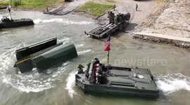 Romania: Us Soldiers Conduct Wet Gap Crossing In Saber Guardian 25 Exercise In Romania