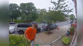Doorbell camera captures dad’s adorable Pride Month chat with young son