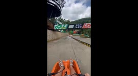 Tourists speed down Mario Kart-style racetrack in Vietnam