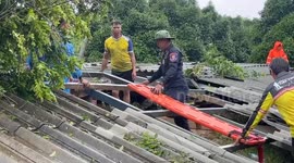 Boy, 10, killed as home collapses during storm in Thailand