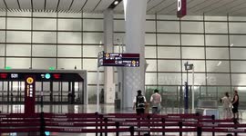 Hail batters airport creating terrifying scene during storm in China