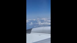 Strange UFO from an airplane window
