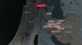 Türkiye: MOTION GRAPHICS - Key locations of strikes in Israel-Iran escalation