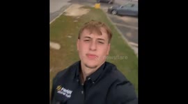 Fighting wind during tornado in Omaha, Nebraska, USA