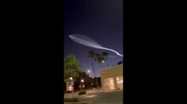 US: SpaceX Rocket Streaks Across Sky Over San Diego