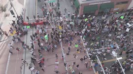 4th street Protests over Immigration in Santa Ana, California